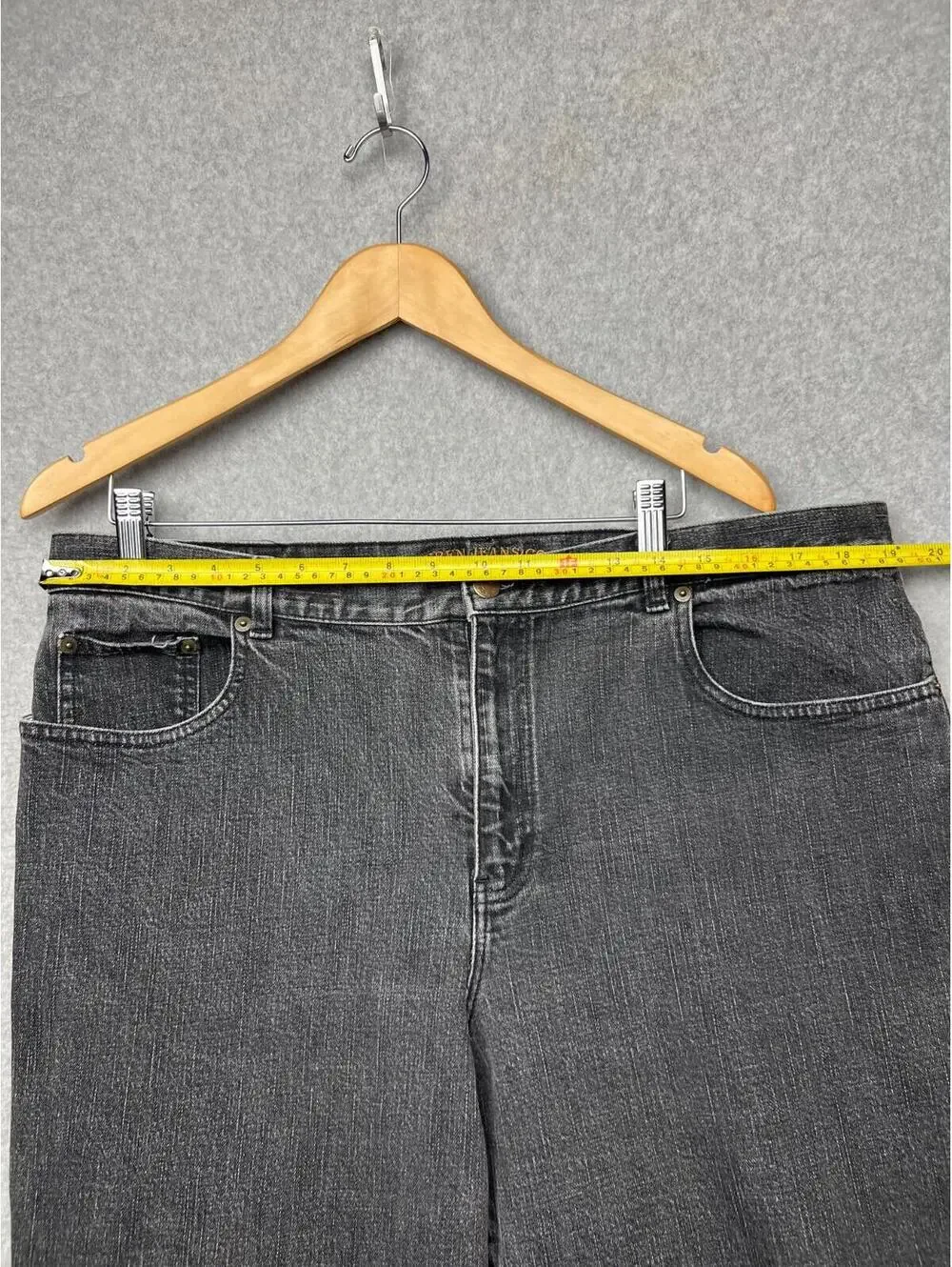 Lauren Ralph Lauren Denim Straight Leg Jeans Womens Plus 18W Black Classic